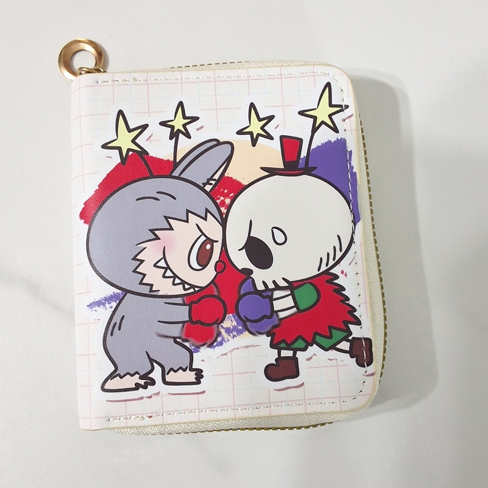 NEW Labubu And Tycoco Boxing Match Zip Around Wallet Coin Purse